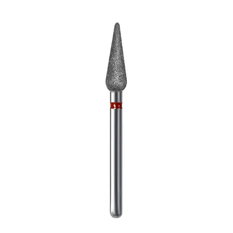 Frez diamentowy stożek zaokrąglony czerwony F 4 mm LB-007 – do skórek